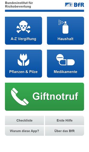 Smartphone-App Vergiftungsunfälle bei Kindern